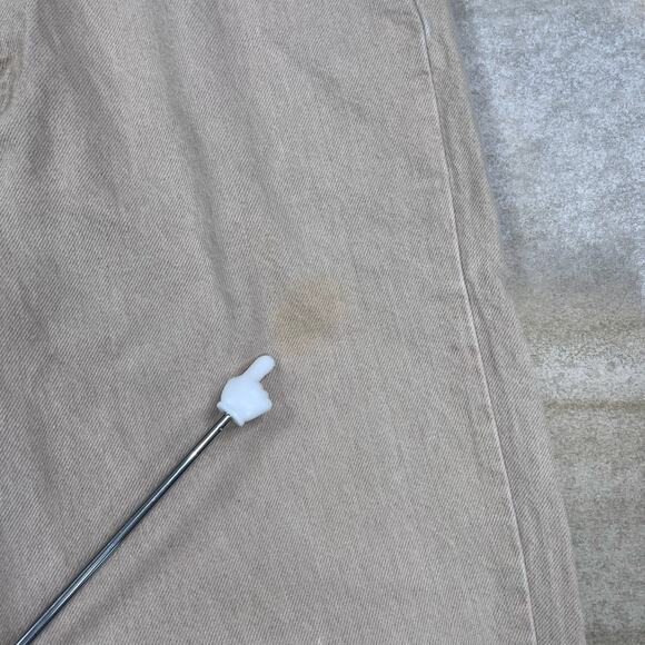 Vintage Orange Tab Levis 550 Jeans Relaxed Fit Tapered Leg Tan Wash Made USA 90s - Picture 6 of 6